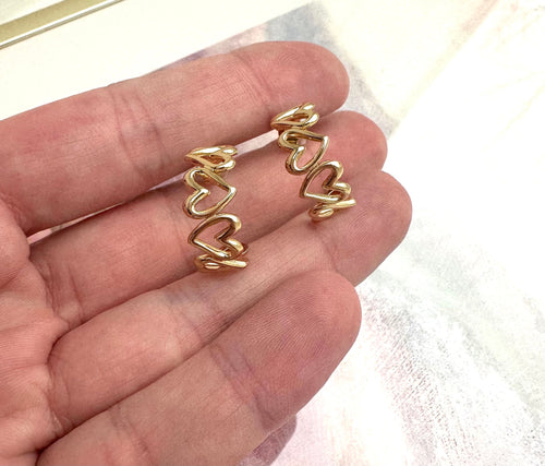 Creolen Herzchen Gold