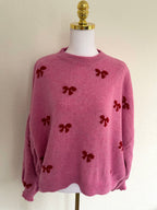 Pullover Schleifchen Pink/Rot