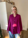 Musselin Bluse Midi Burgundy