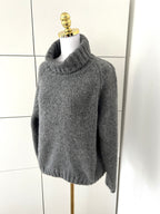 Cozy Rollkragen Pullover Grau