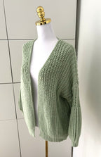 Strick Cardigan Midi Mint