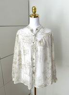 Leichte Baumwoll Bluse Country Beige