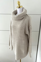 Rollkragen Strickpullover Creme